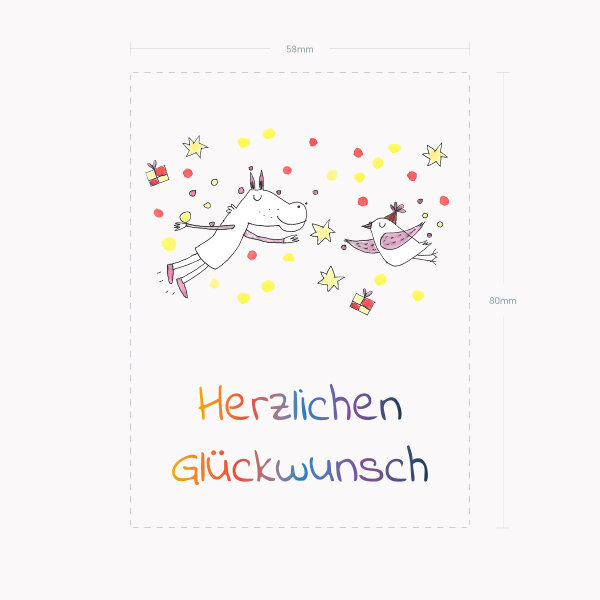 Der Sticker Herzlichen Glückwunsch